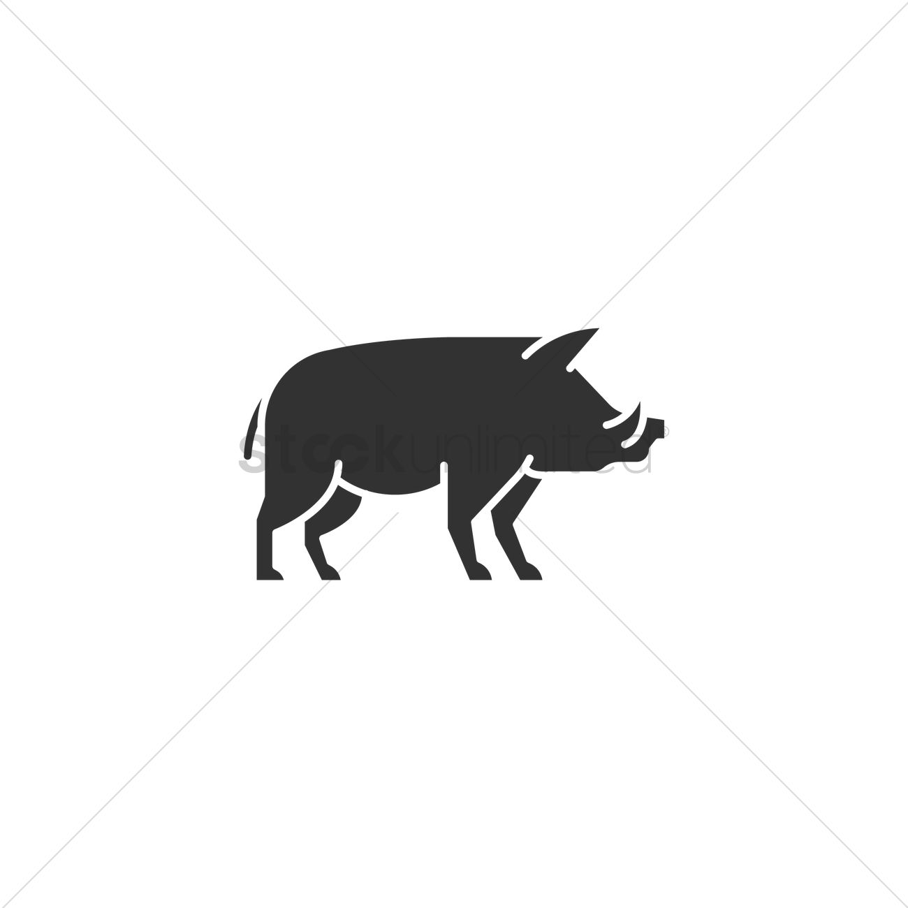 1300x1300 Wild Boar Vector Image