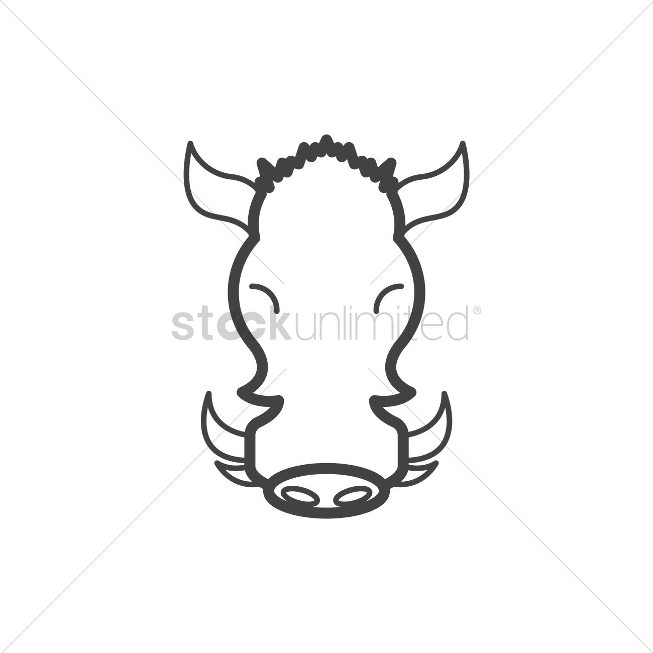 1300x1300 Wild Boar Vector Image
