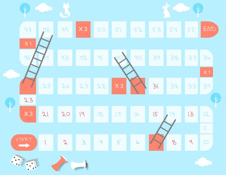 450x348 Board Games, Ladders Game, Vector Illustrations
