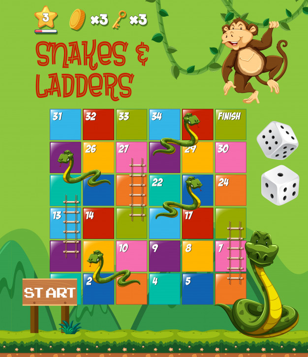 626x726 Snakes And Ladders Board Game Vector Premium Download