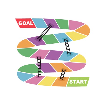 450x450 Start And Goal Target Destination With Ladder Shortcut Snake Board