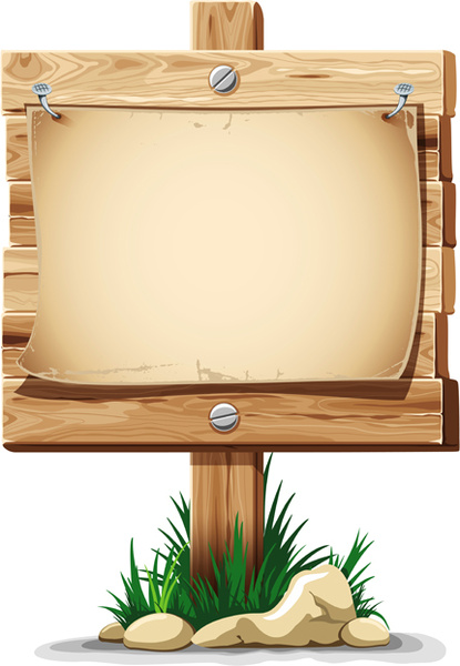 415x600 Wooden Board With Grass Vector Free Vector In Encapsulated