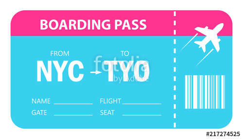 500x287 Boarding Pass Vector Icon Stock Image And Royalty Free Vector