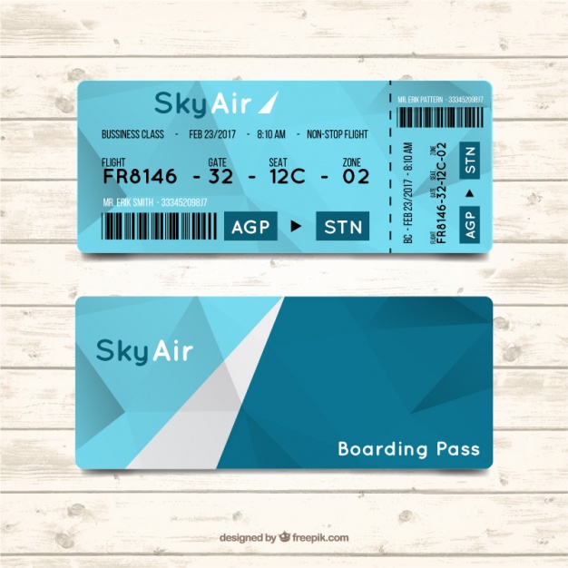 626x626 Geometric Boarding Pass Vector Free Download