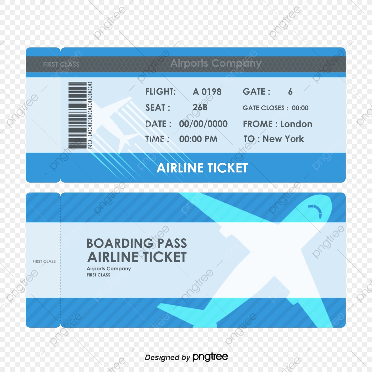 1200x1200 Blue Fresh Ticket Boarding Pass Vector, Simple, Modern, Air