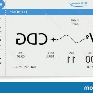 300x300 Two Boarding Passes Red Flight Airline Tickets Vector Illustration
