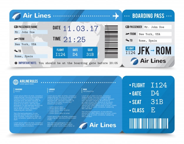 Boarding Pass Vector at Vectorified.com | Collection of Boarding Pass ...