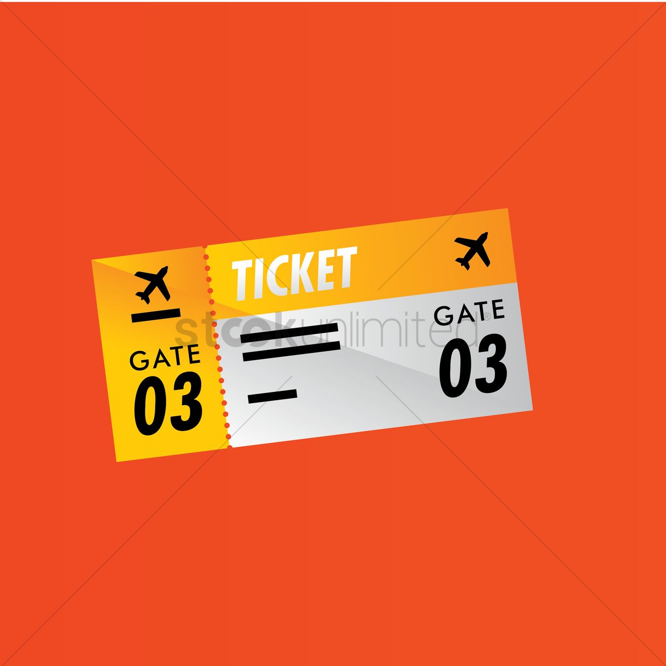 1300x1300 Boarding Pass Vector Image