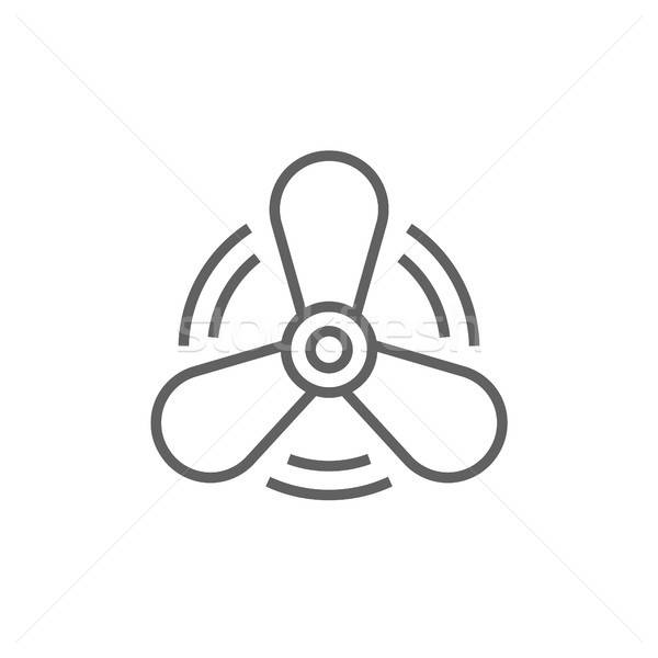 600x600 Boat Propeller Line Icon Vector Illustration Andrei Krauchuk