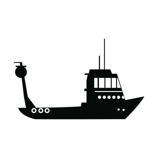 512x512 Fishing Boat Silhouette