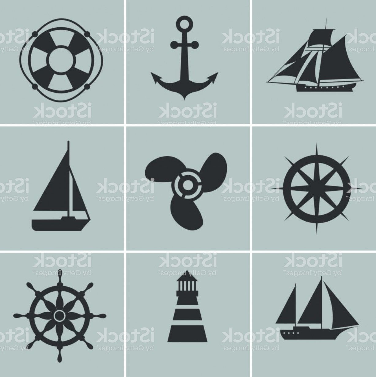 1227x1228 Marine And Shipping Icons Boat Ship Or Yacht Anchor Life Buoy