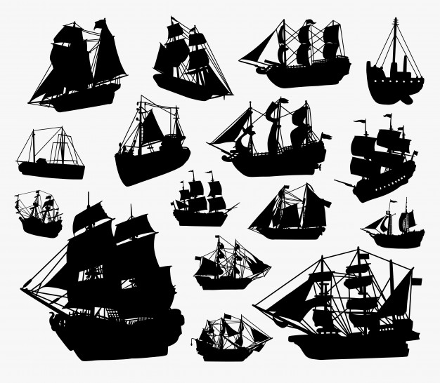626x546 Ship And Boat Silhouette Vector Premium Download