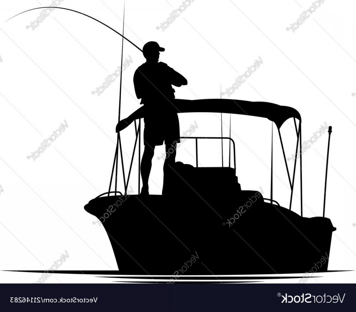 1200x1050 Fisherman In Boat Silhouette Vector Geekchicpro