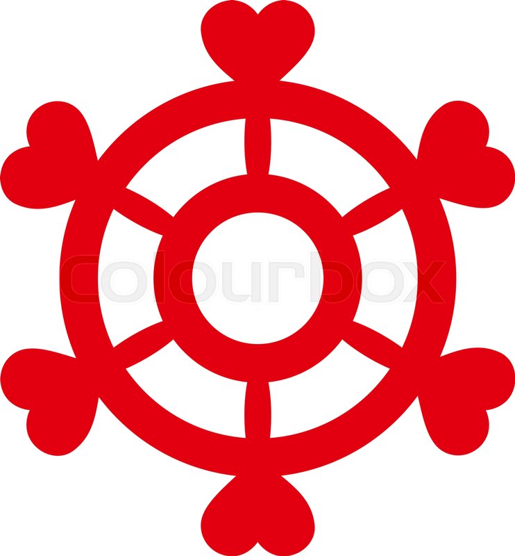 742x800 Lovely Boat Steering Wheel Flat Icon Stock Vector Colourbox
