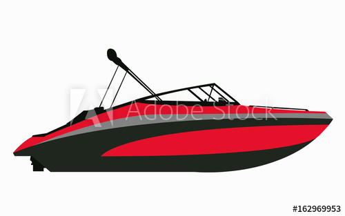 High Speed Motor Boat Vector Illustration Isolated On White 500x313 High Speed Motor Boat Vector Illustration Isolated On White