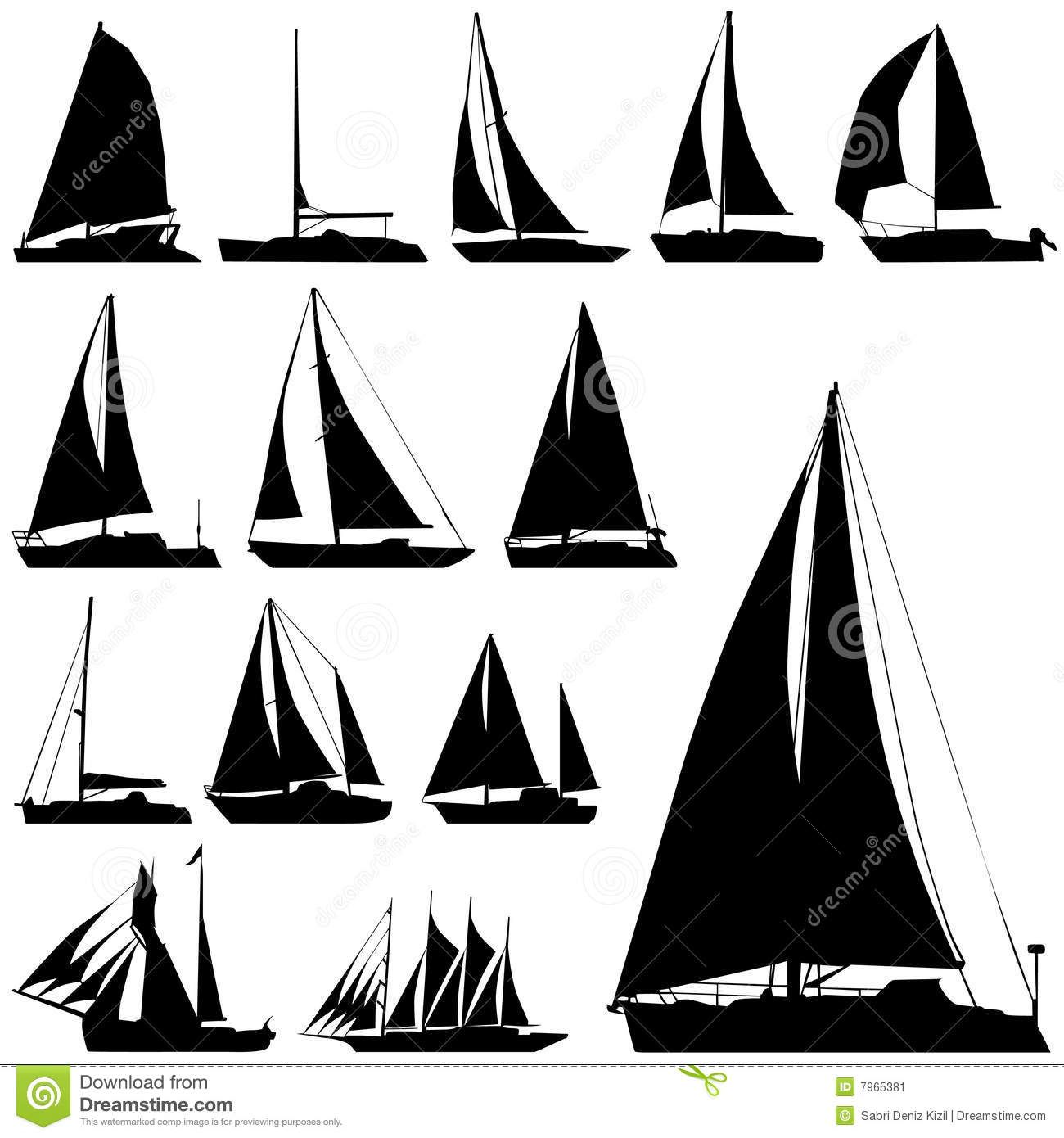 Sailing Boat Vector 1300x1390 Sailing Boat Vector