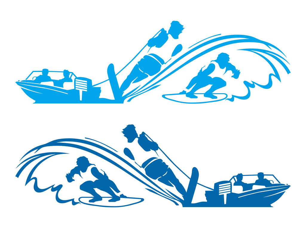 1024x765 Waterskiing And Surf Layouts Vector Art Graphics