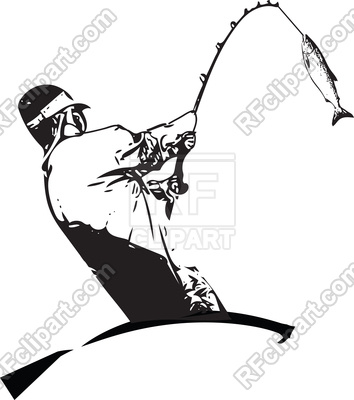 354x400 Illustration Of Man Fishing From The Boat Vector Image Of Sport