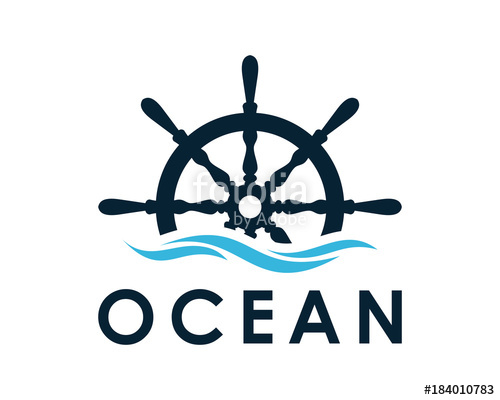 Ship And Boat Helm Steering Wheel On The Wave Water Ocean Logo 500x400 Ship And Boat Helm Steering Wheel On The Wave Water Ocean Logo
