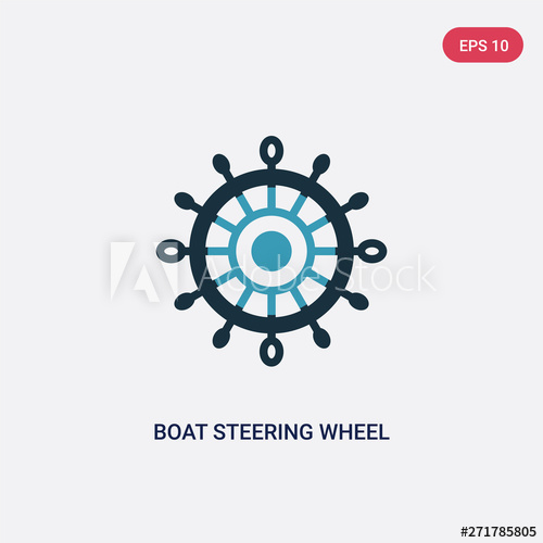 Two Color Boat Steering Wheel Vector Icon From Nautical Concept 500x500 Two Color Boat Steering Wheel Vector Icon From Nautical Concept