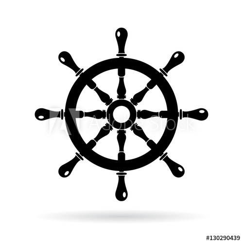 Boat Steering Wheel Vector Icon 500x500 Boat Steering Wheel Vector Icon