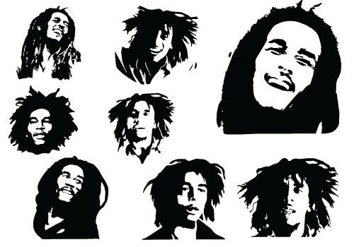 500x350 Bob Marley Silhouette