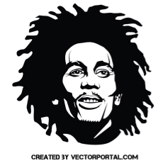 Bob Marley Silhouette Vector at Vectorified.com | Collection of Bob ...