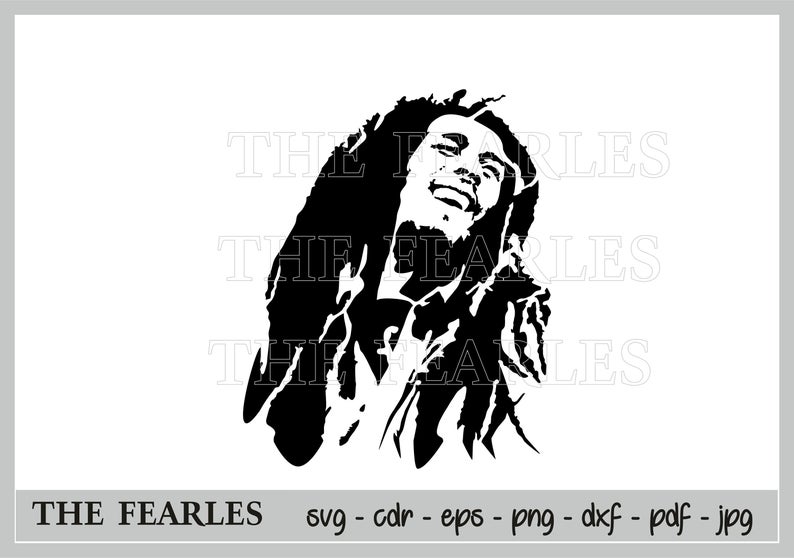 Bob Marley Silhouette Vector at Vectorified.com | Collection of Bob ...