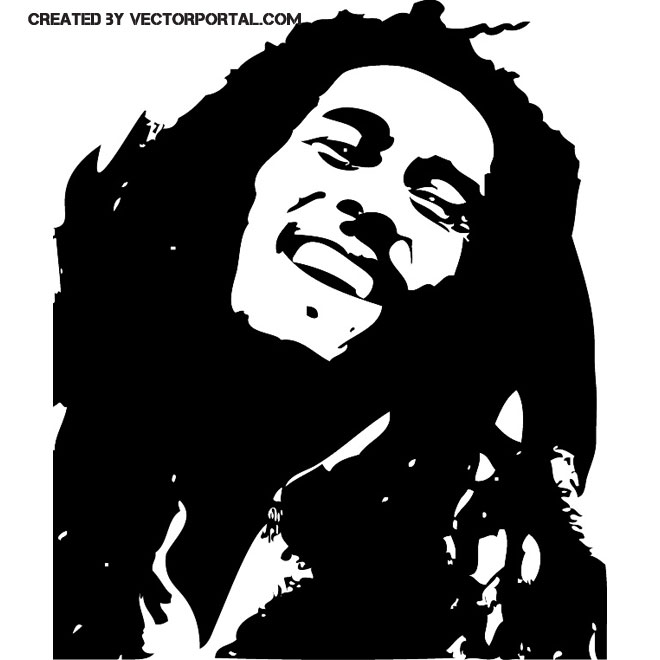 Bob Marley Silhouette Vector at Vectorified.com | Collection of Bob ...