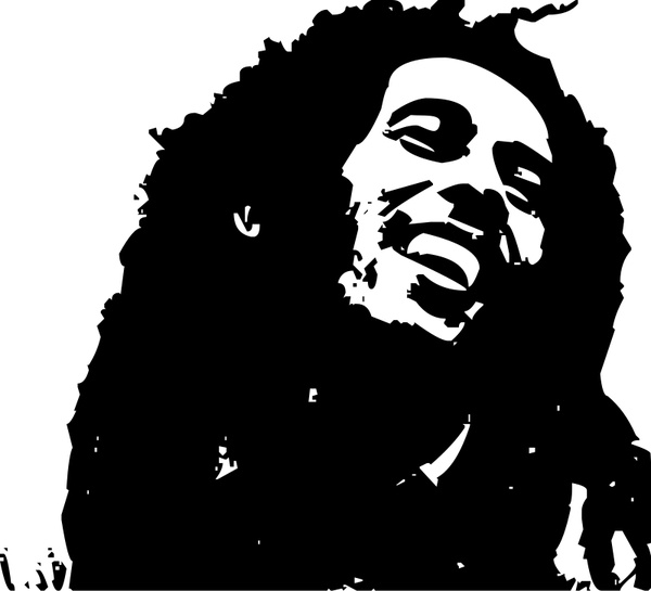 600x545 Bob Marley Free Vector In Open Office Drawing
