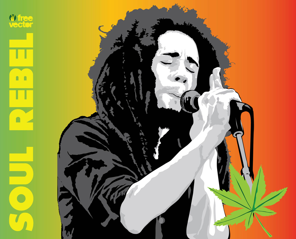 1024x828 Bob Marley Vector Vector Art Graphics