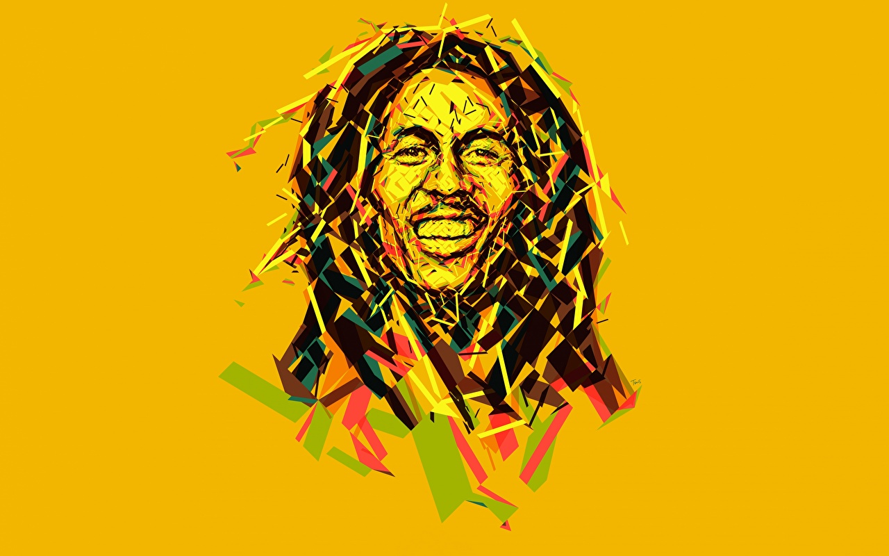1280x800 Pictures Bob Marley Celebrities Vector Graphics Colored Background