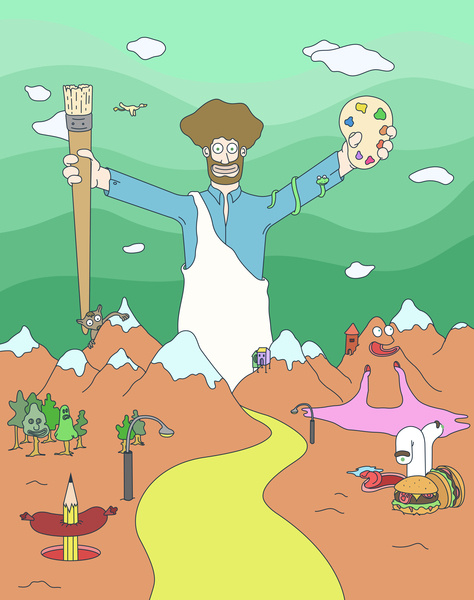 474x600 Bob Ross Heaven