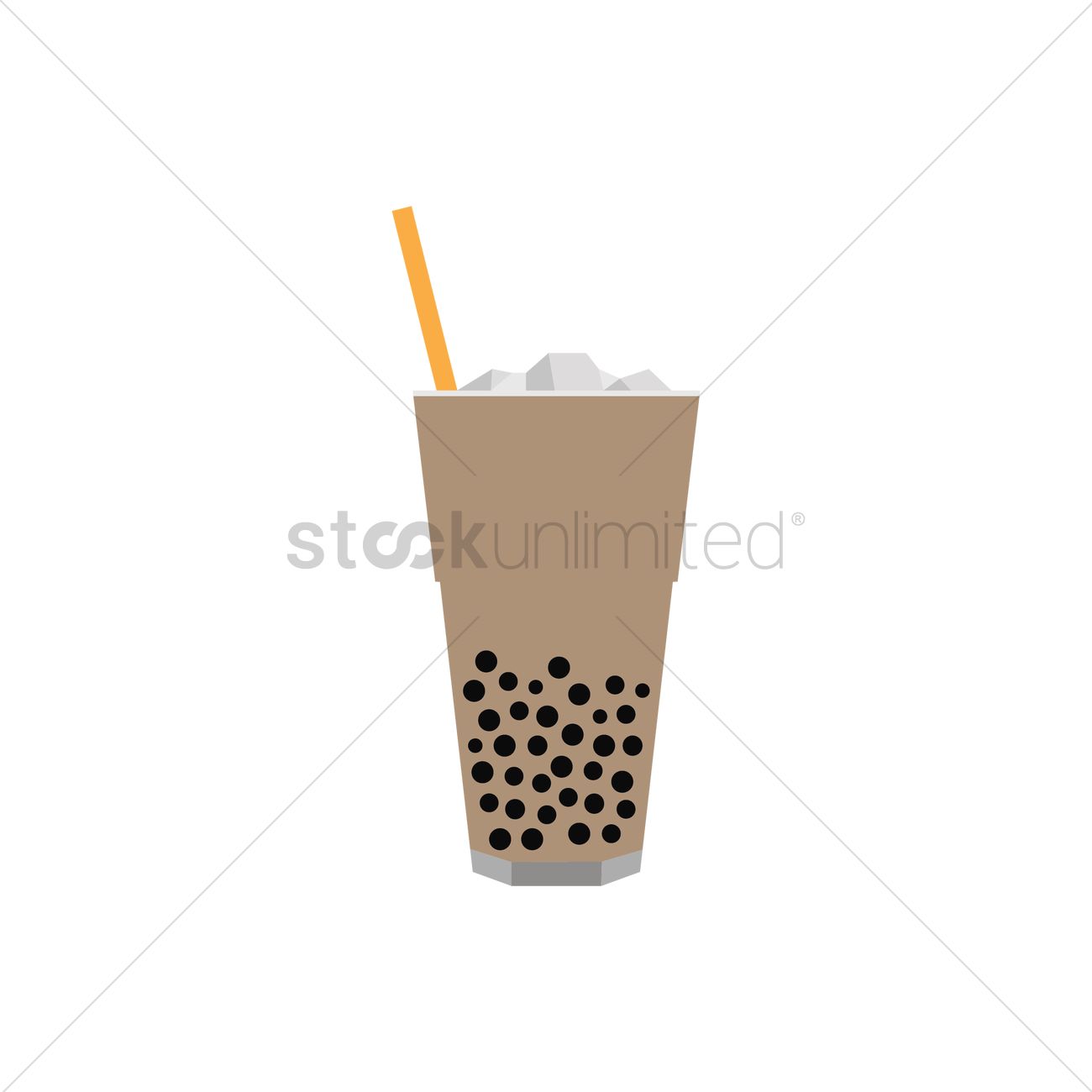 1300x1300 Bubble Tea Vector Image