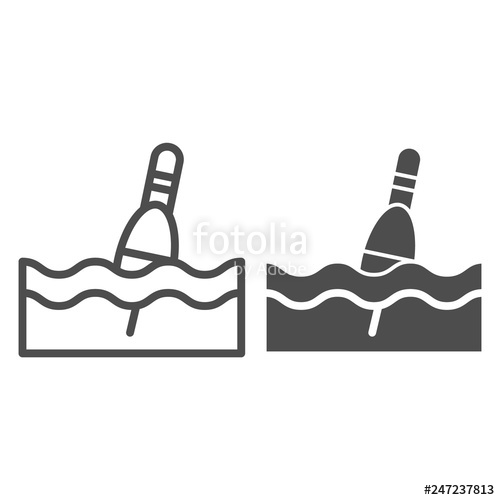 Float Line And Glyph Icon Bobber Vector Illustration Isolated 500x500 Float Line And Glyph Icon Bobber Vector Illustration Isolated