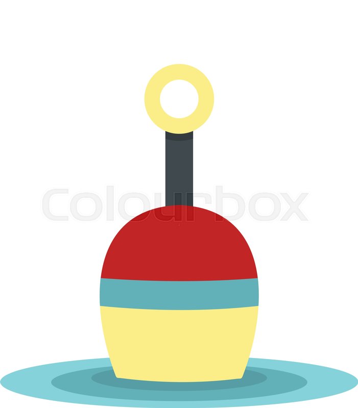 Red And White Bobber Icon In Flat Style Isolated On White 701x800 Red And White Bobber Icon In Flat Style Isolated On White