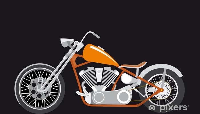 Chopper, Bobber, Vector Wall Mural 700x400 Chopper, Bobber, Vector Wall Mural