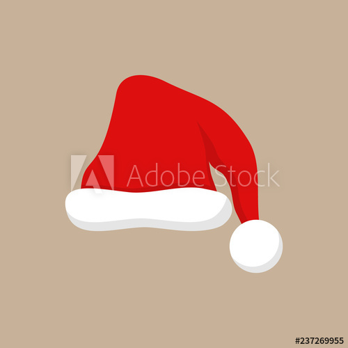 Christmas Santa Claus Hat Vector Illustration Icon Festive 500x500 Christmas Santa Claus Hat Vector Illustration Icon Festive