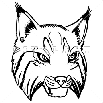 361x361 Bobcat Mascot Clipart