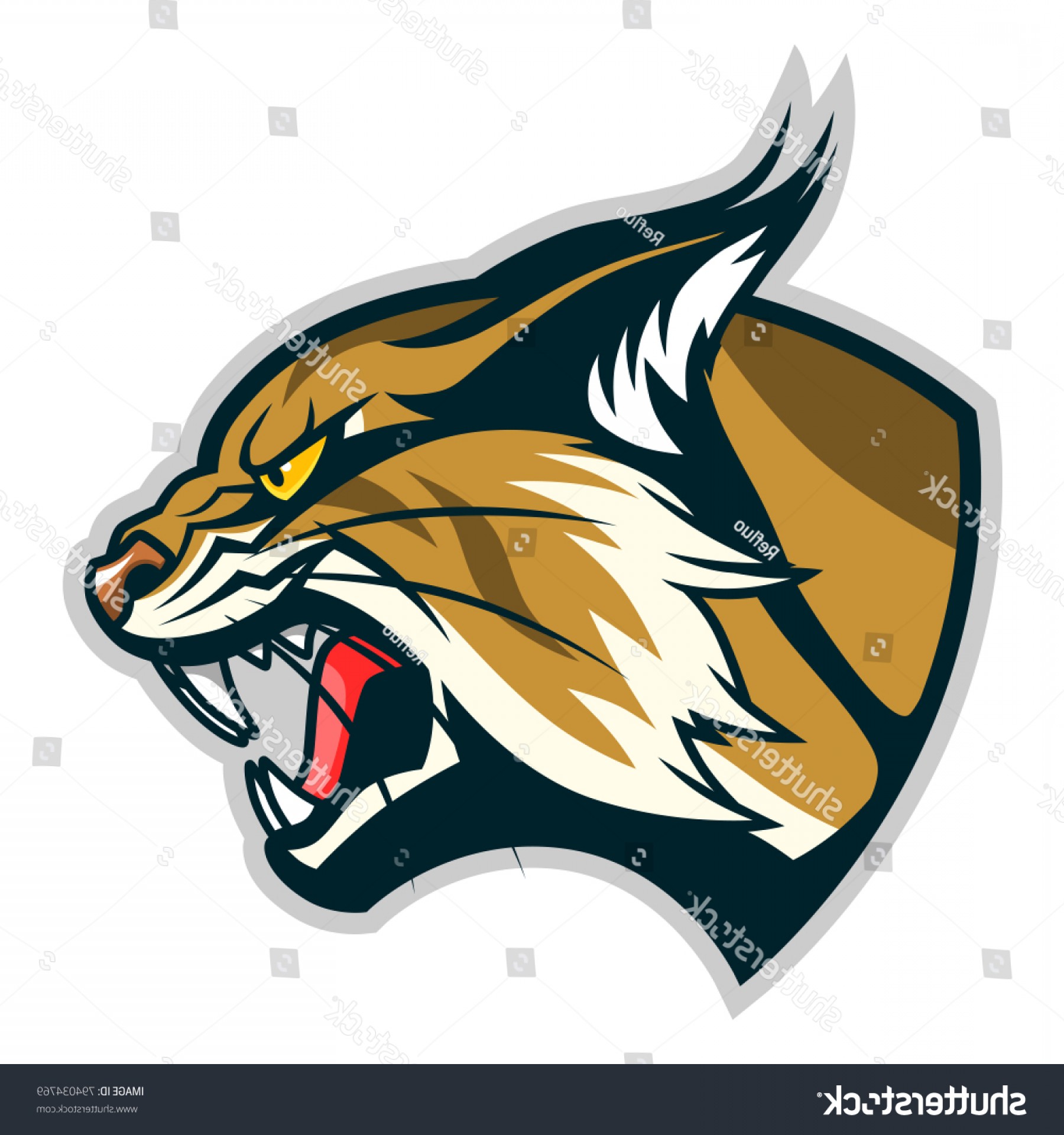 1800x1920 Bobcat Mascot Vector Geekchicpro