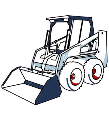 380x400 Bobcat Mini Excavator Vector