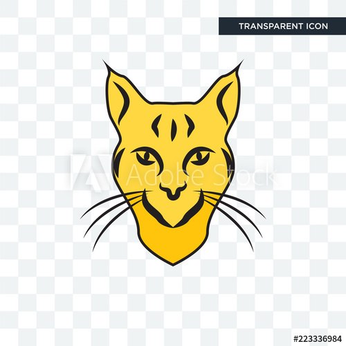 500x500 Bobcat Vector Icon Isolated On Transparent Background, Bobcat Logo