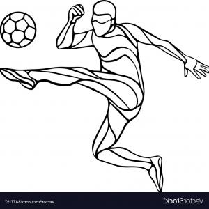 300x300 Soccer Player Silhouette Kicks The Ball Vector Soidergi