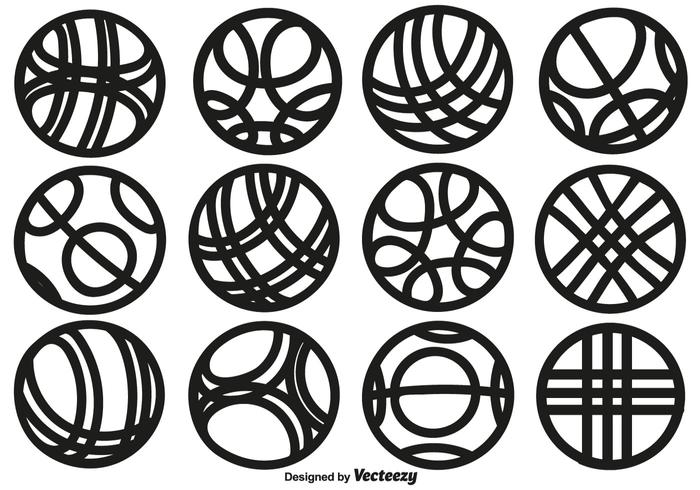 700x490 Vector Collection Of Line Style Bocce Ball Icons