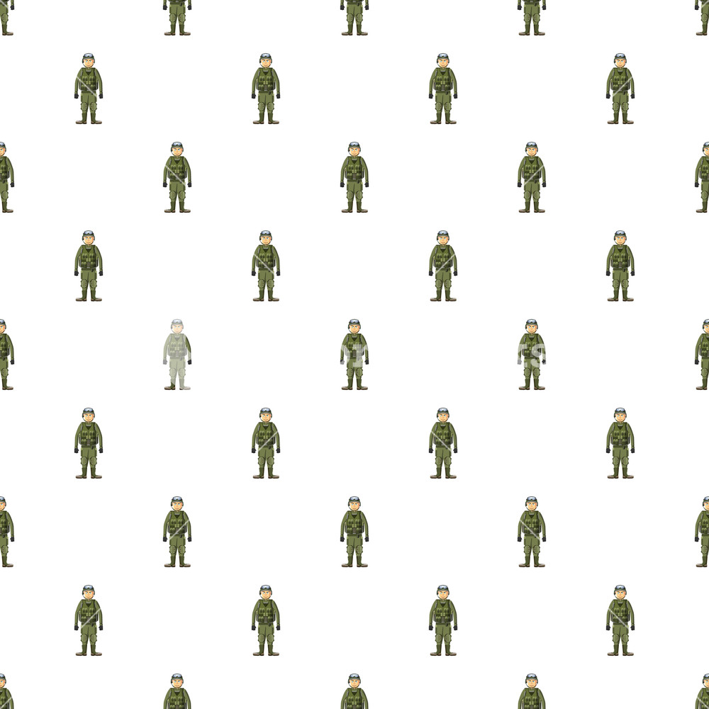 Soldier In Body Armor Pattern Seamless Repeat In Cartoon Style 1000x1000 Soldier In Body Armor Pattern Seamless Repeat In Cartoon Style