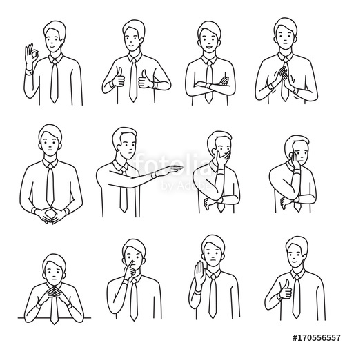 Body Language Hand Sign Set Stock Image And Royalty Free Vector 500x500 Body Language Hand Sign Set Stock Image And Royalty Free Vector