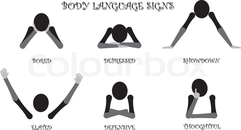Different Body Language Signs Like Stock Vector Colourbox 800x431 Different Body Language Signs Like Stock Vector Colourbox