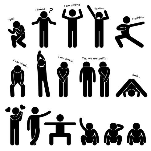 Man Person Basic Body Language Posture Stick Figure Pictogram Icon 490x490 Man Person Basic Body Language Posture Stick Figure Pictogram Icon