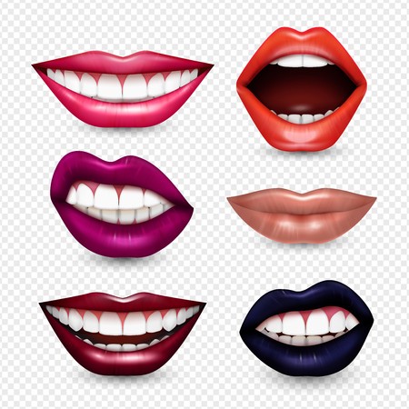 Mouth Expressions Lips Body Language Realistic Set With Bright 450x450 Mouth Expressions Lips Body Language Realistic Set With Bright