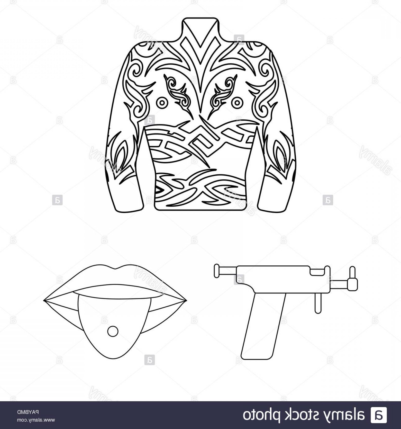 1560x1668 Tattoo Drawing On The Body Outline Icons In Set Collection
